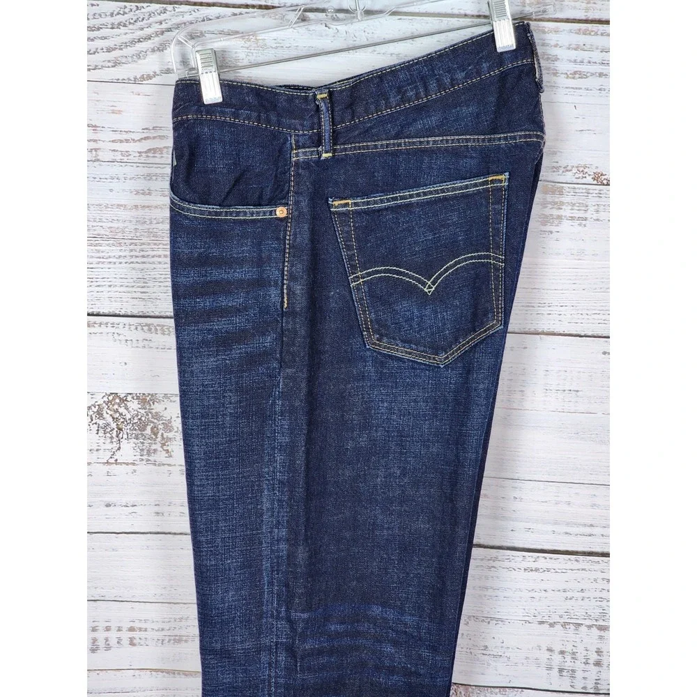 Levis 559 Relaxed Fit Blue Jeans Mens 34x32 Dark Wash Cotton Loose Denim Pants